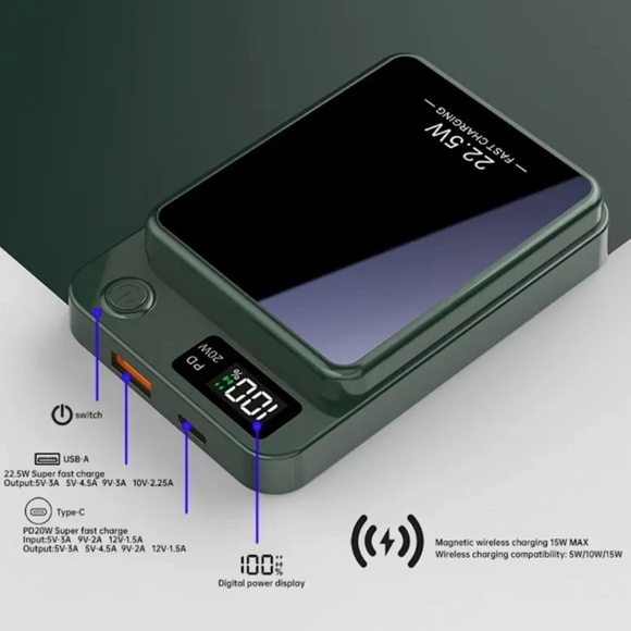 T431 Ultra Thin Magsafe Wireless Charging Power Bank 22.5W - Picture 4 of 4